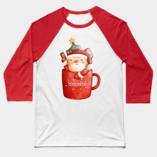 Cute Santa In A Cup Baseball T-Shirt